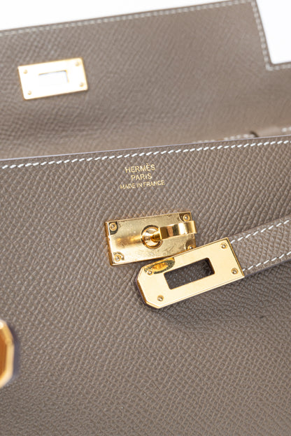 Hermes Kelly To Go Etoupe Epsom Leather GHW Wallet