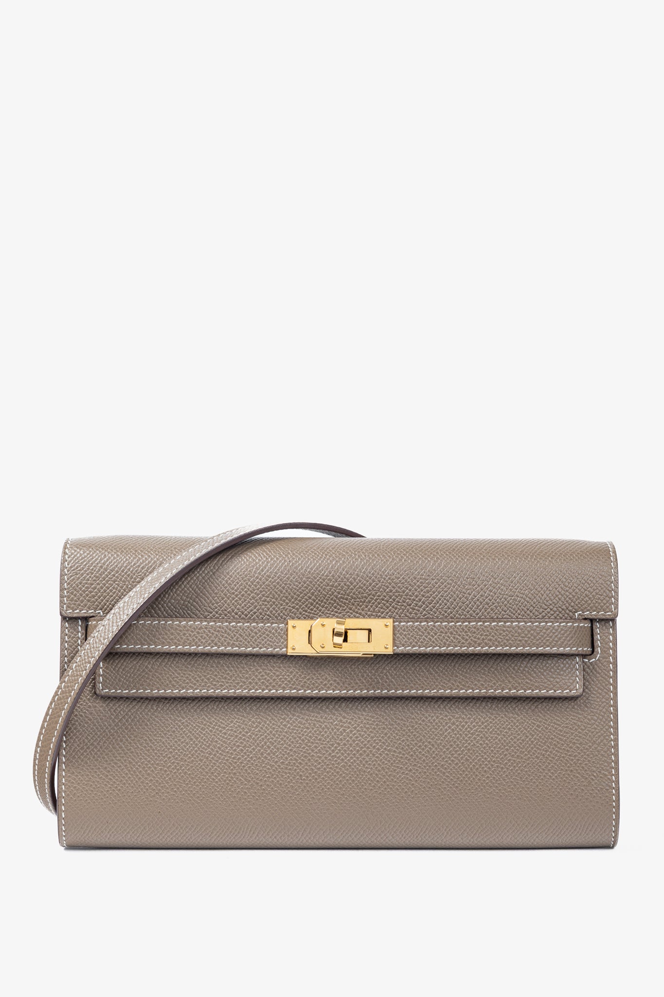 Hermes Kelly To Go Etoupe Epsom Leather GHW Wallet