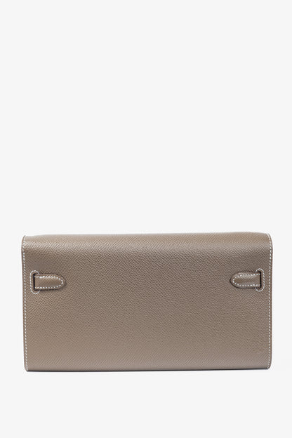 Hermes Kelly To Go Etoupe Epsom Leather GHW Wallet