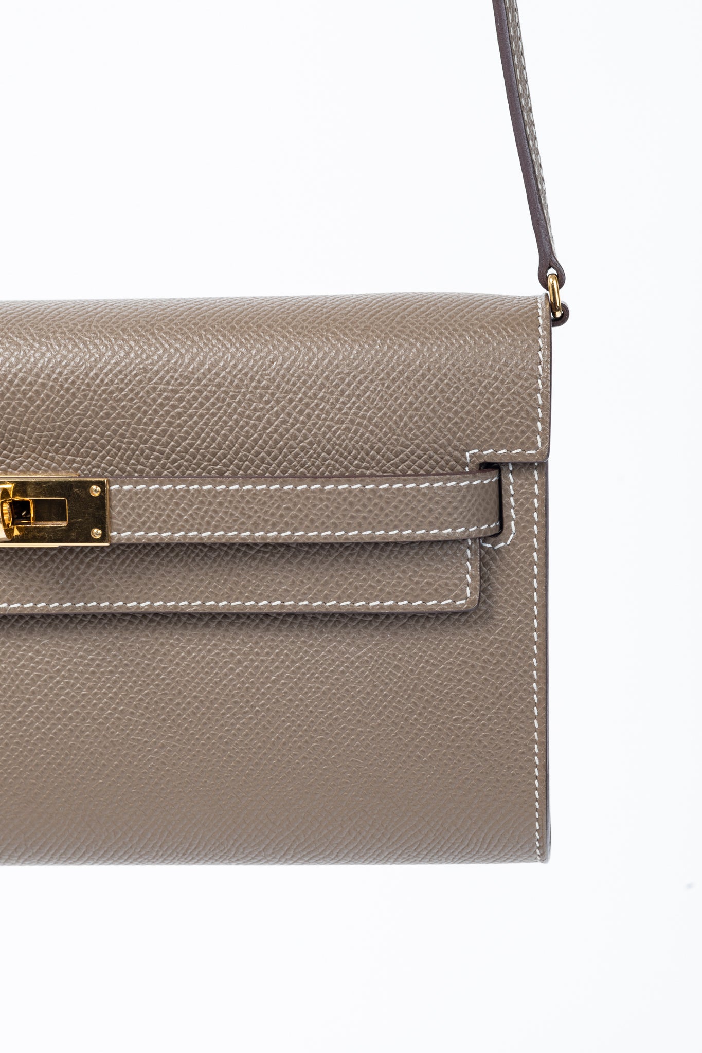 Hermes Kelly To Go Etoupe Epsom Leather GHW Wallet