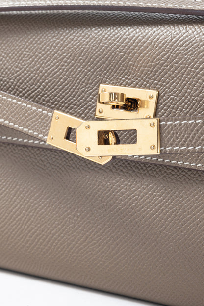 Hermes Kelly To Go Etoupe Epsom Leather GHW Wallet