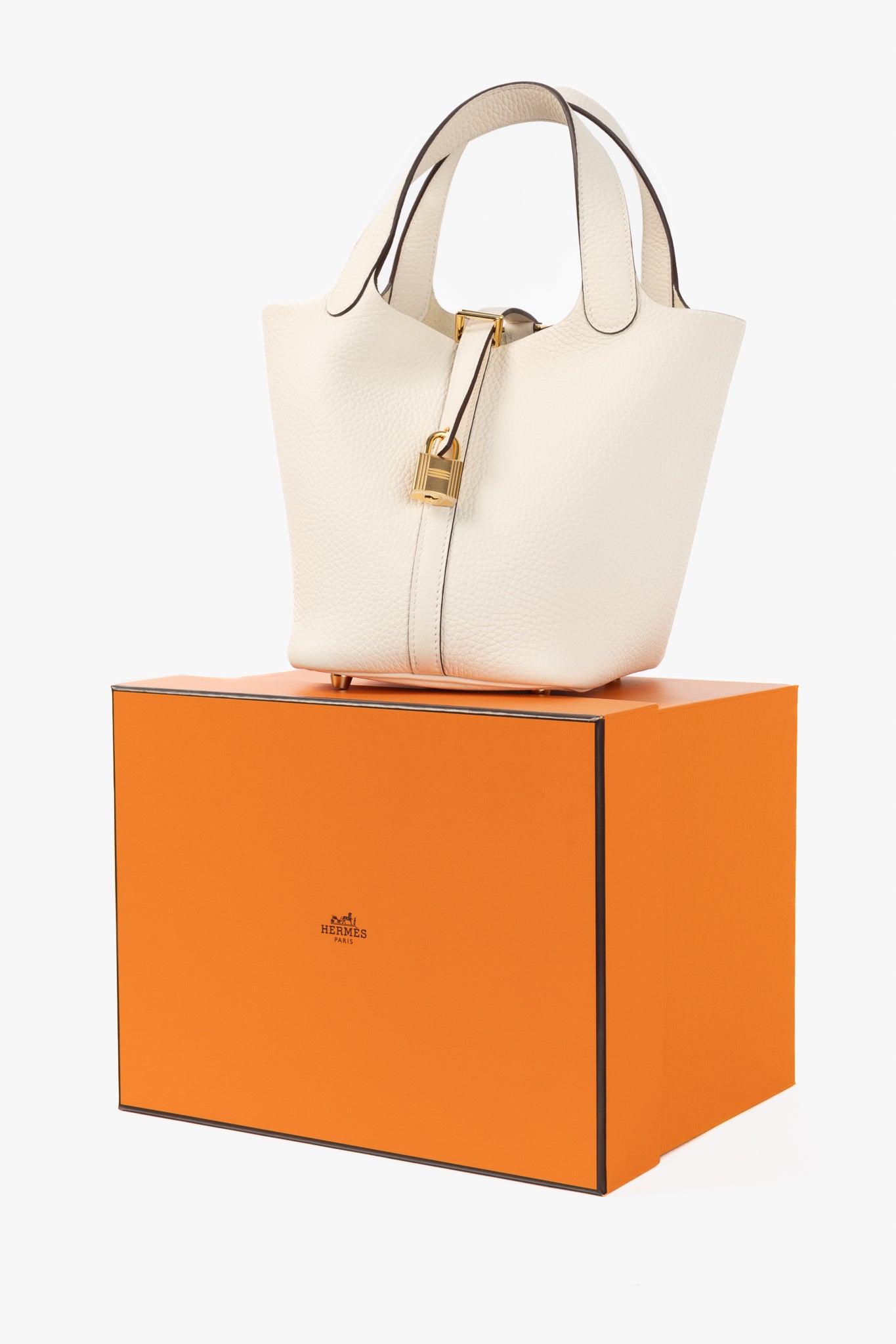 Hermes Picotin Lock 18 Nata Taurillon Clemence Leather Tote