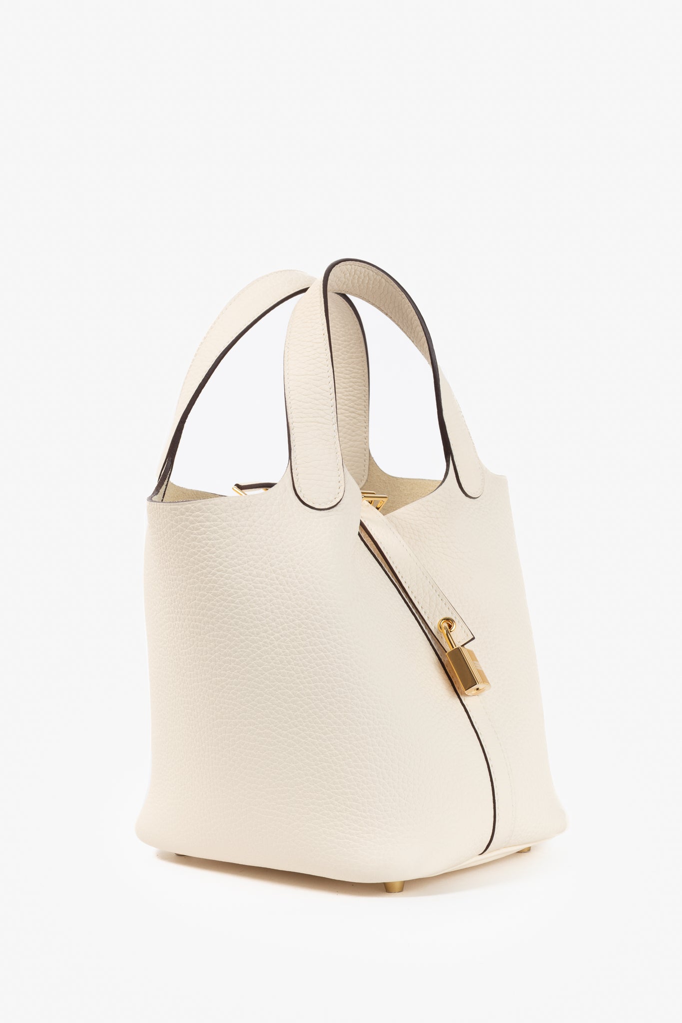 Hermes Picotin Lock 18 Nata Taurillon Clemence Leather Tote