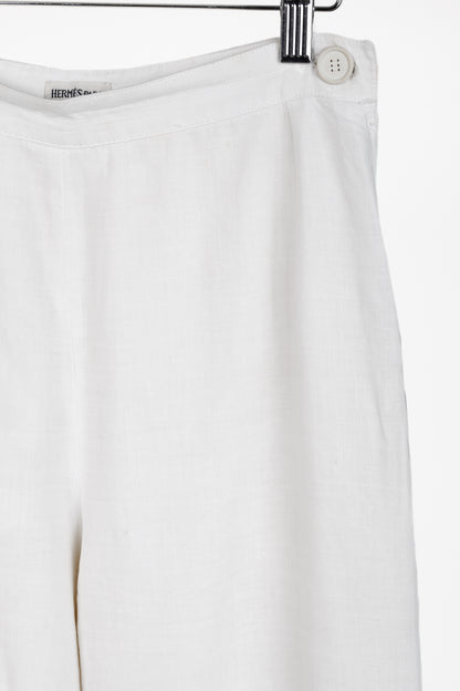 Hermes Vintage White Linen Sailor-Inspired Pant