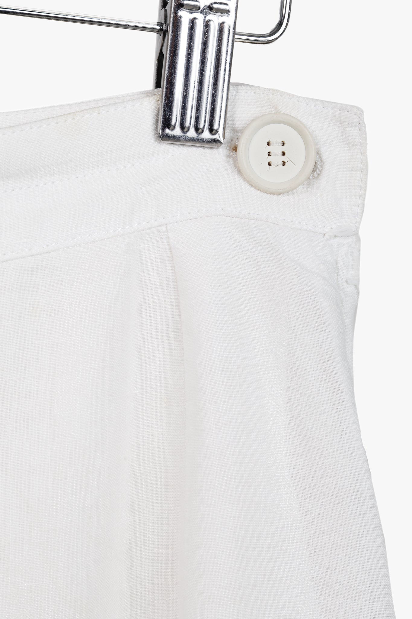 Hermes Vintage White Linen Sailor-Inspired Pant