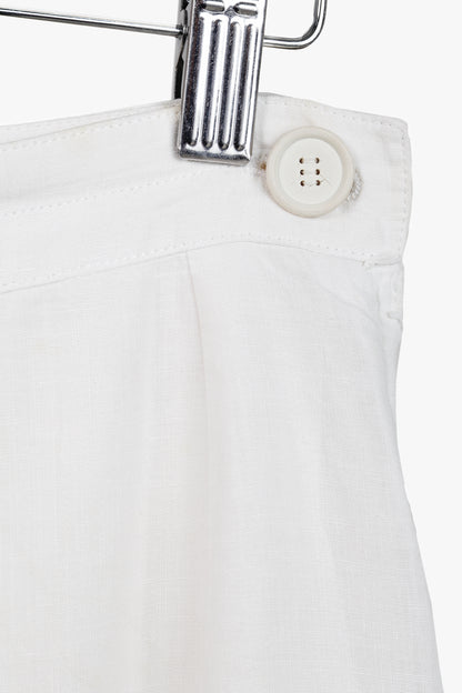 Hermes Vintage White Linen Sailor-Inspired Pant