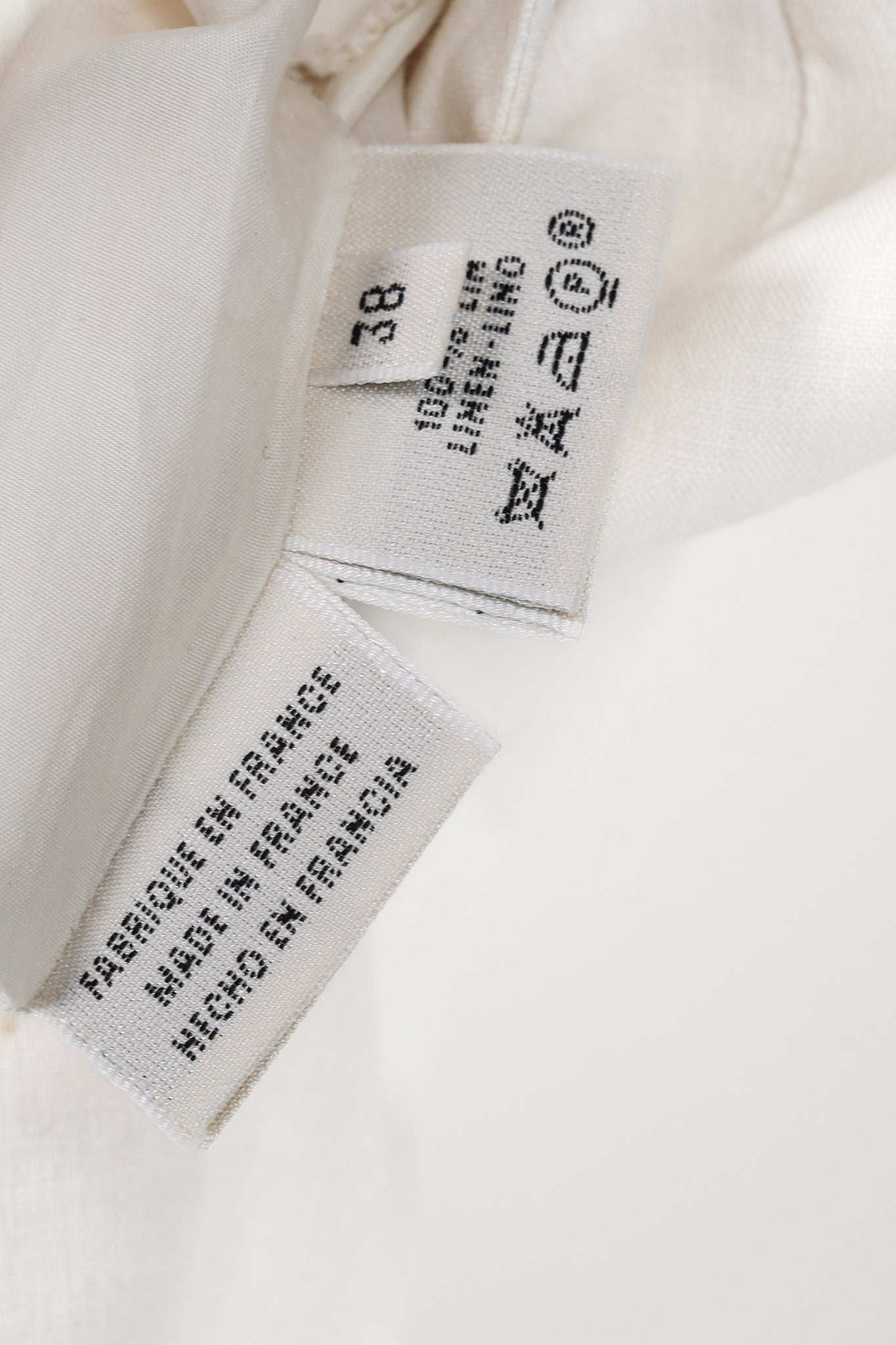 Hermes Vintage White Linen Sailor-Inspired Pant