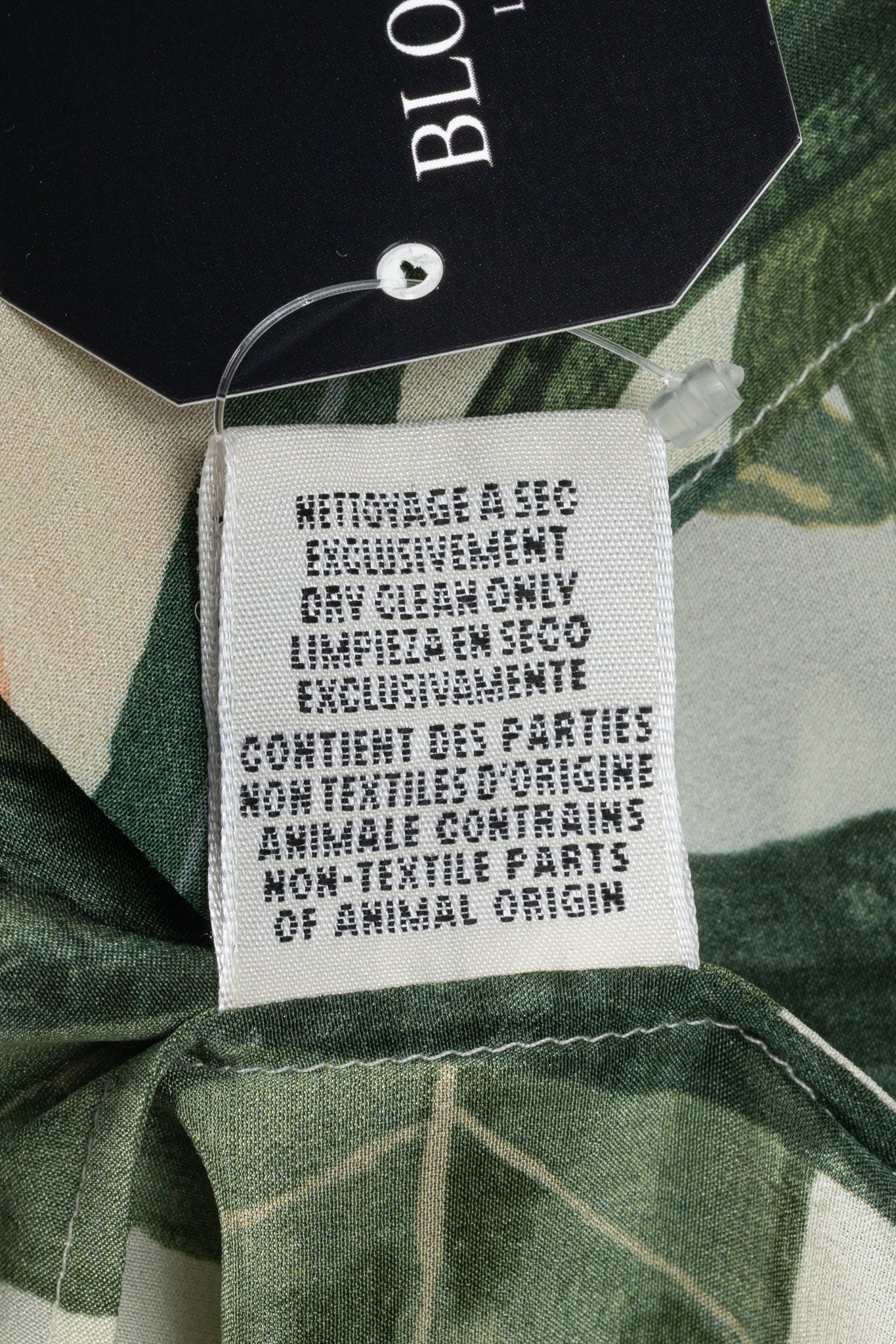 Hermes Cream & Green Silk Floral Buttoned Blouse