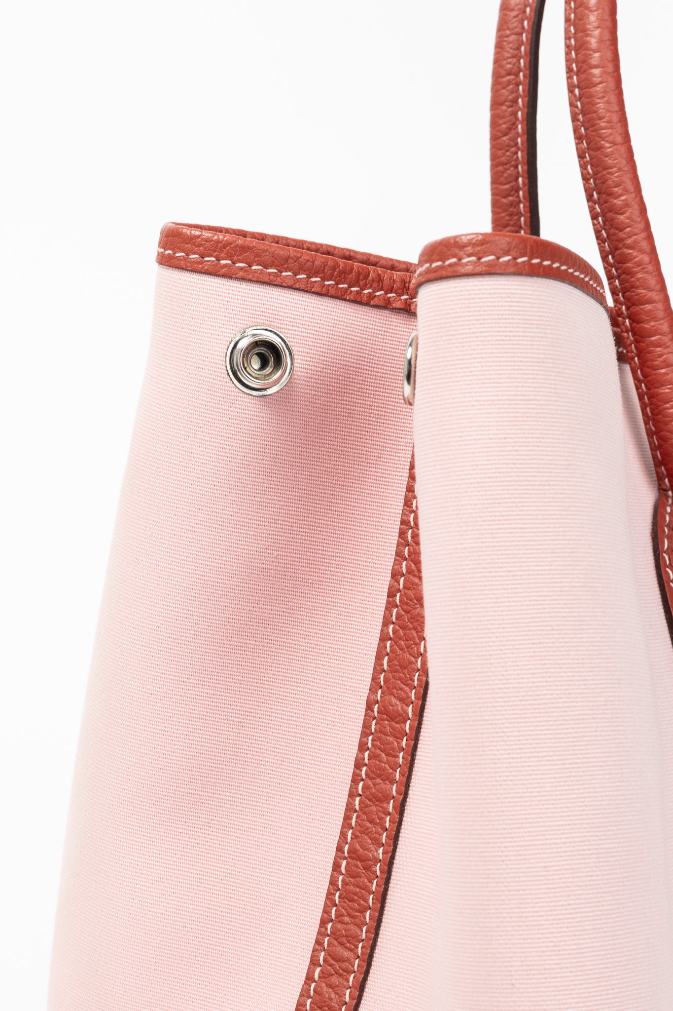 Hermes Garden Party 36 Sakura Toile Militaire & Rouge Duchesse Vache Country Tote