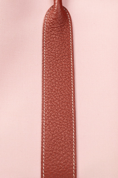 Hermes Garden Party 36 Sakura Toile Militaire & Rouge Duchesse Vache Country Tote