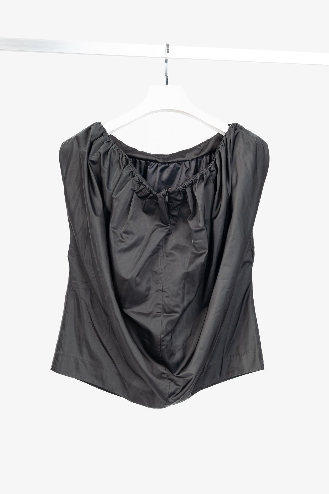 Herskind Martina Steel Satin Gathered Sleeveless Top