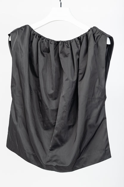 Herskind Martina Steel Satin Gathered Sleeveless Top