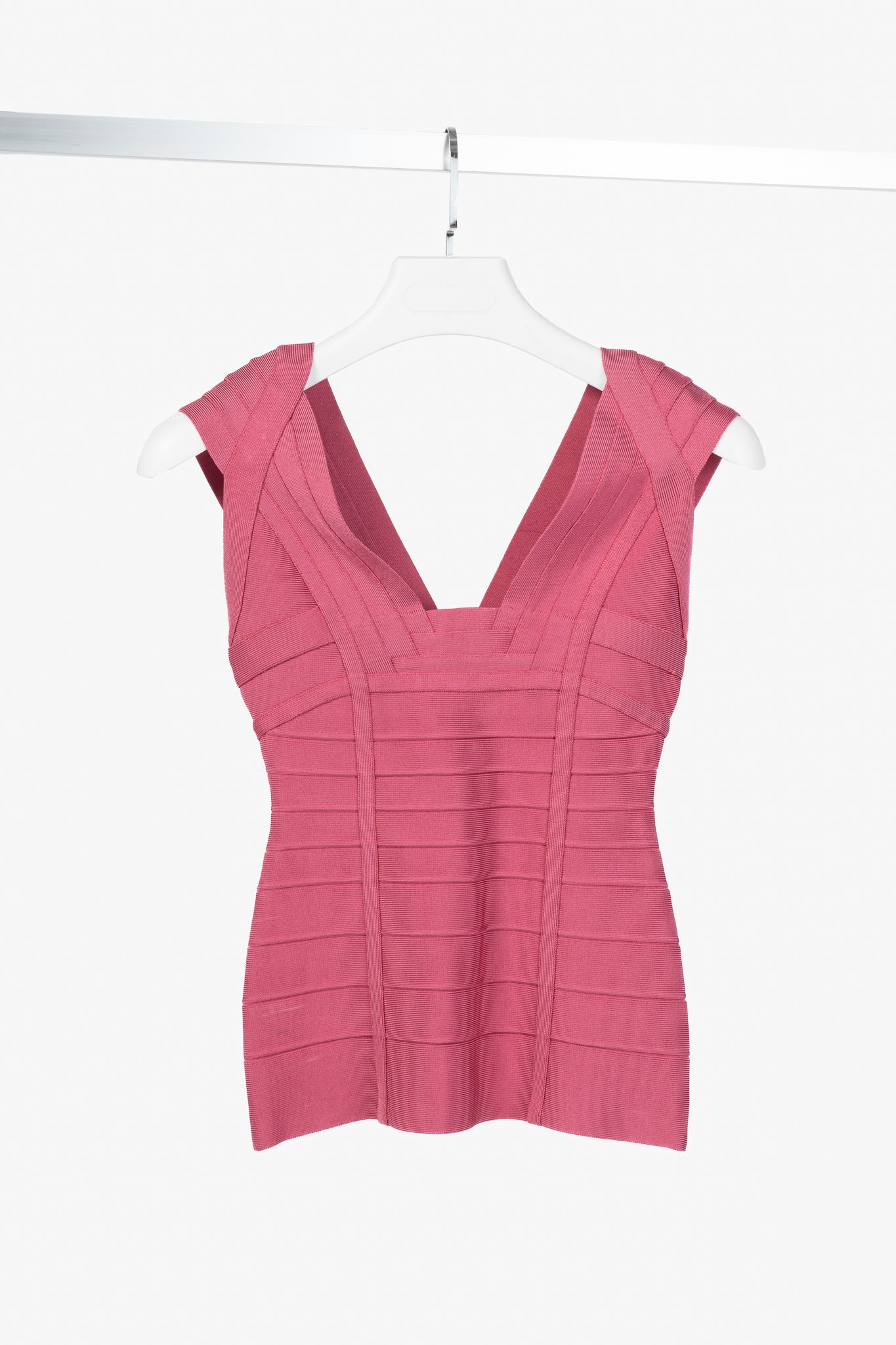 Herve Leger Pink Sleeveless Bandage Top