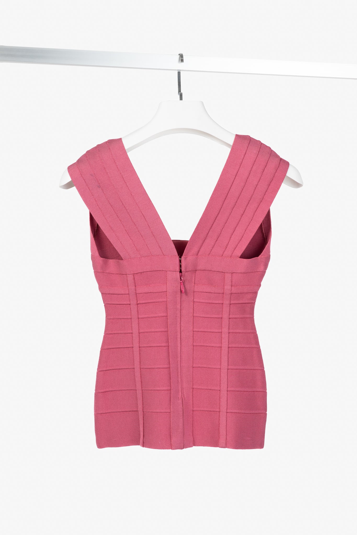 Herve Leger Pink Sleeveless Bandage Top