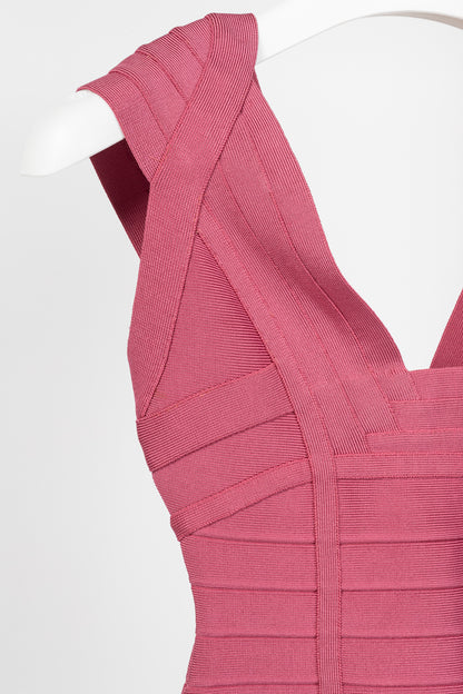 Herve Leger Pink Sleeveless Bandage Top