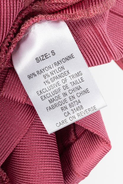 Herve Leger Pink Sleeveless Bandage Top