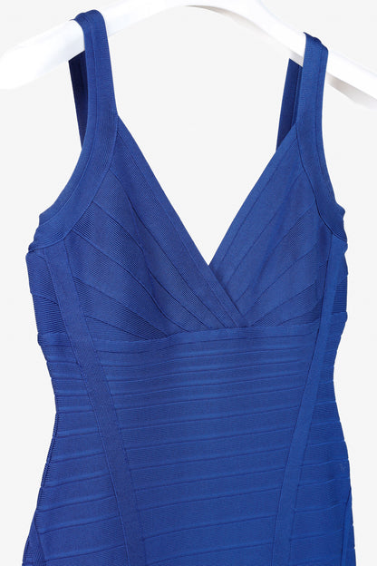 Herve Leger Nadya Ultramarine Bodycon Bandage Dress