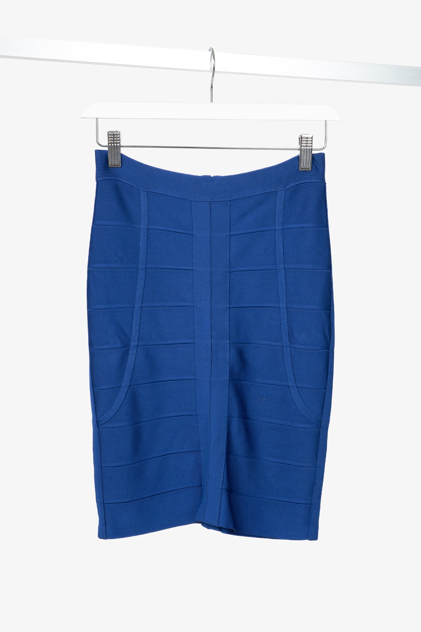 Herve Leger Elias Blusaphire Bandage Pencil Skirt