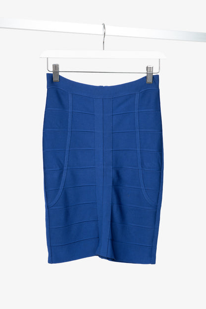 Herve Leger Elias Blusaphire Bandage Pencil Skirt