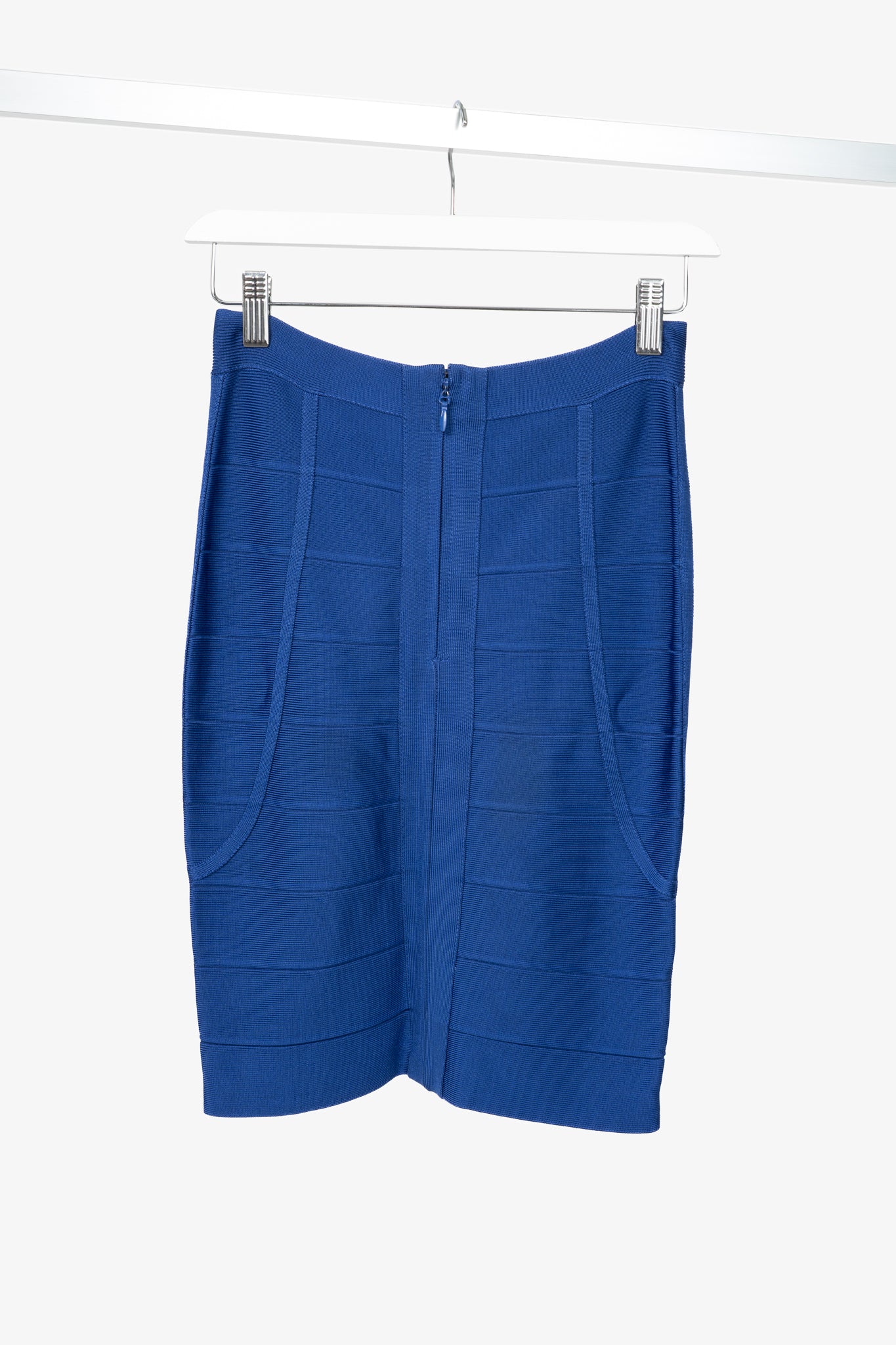 Herve Leger Elias Blusaphire Bandage Pencil Skirt
