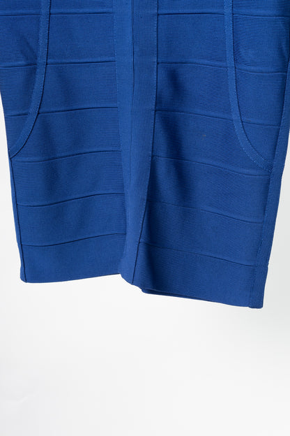 Herve Leger Elias Blusaphire Bandage Pencil Skirt