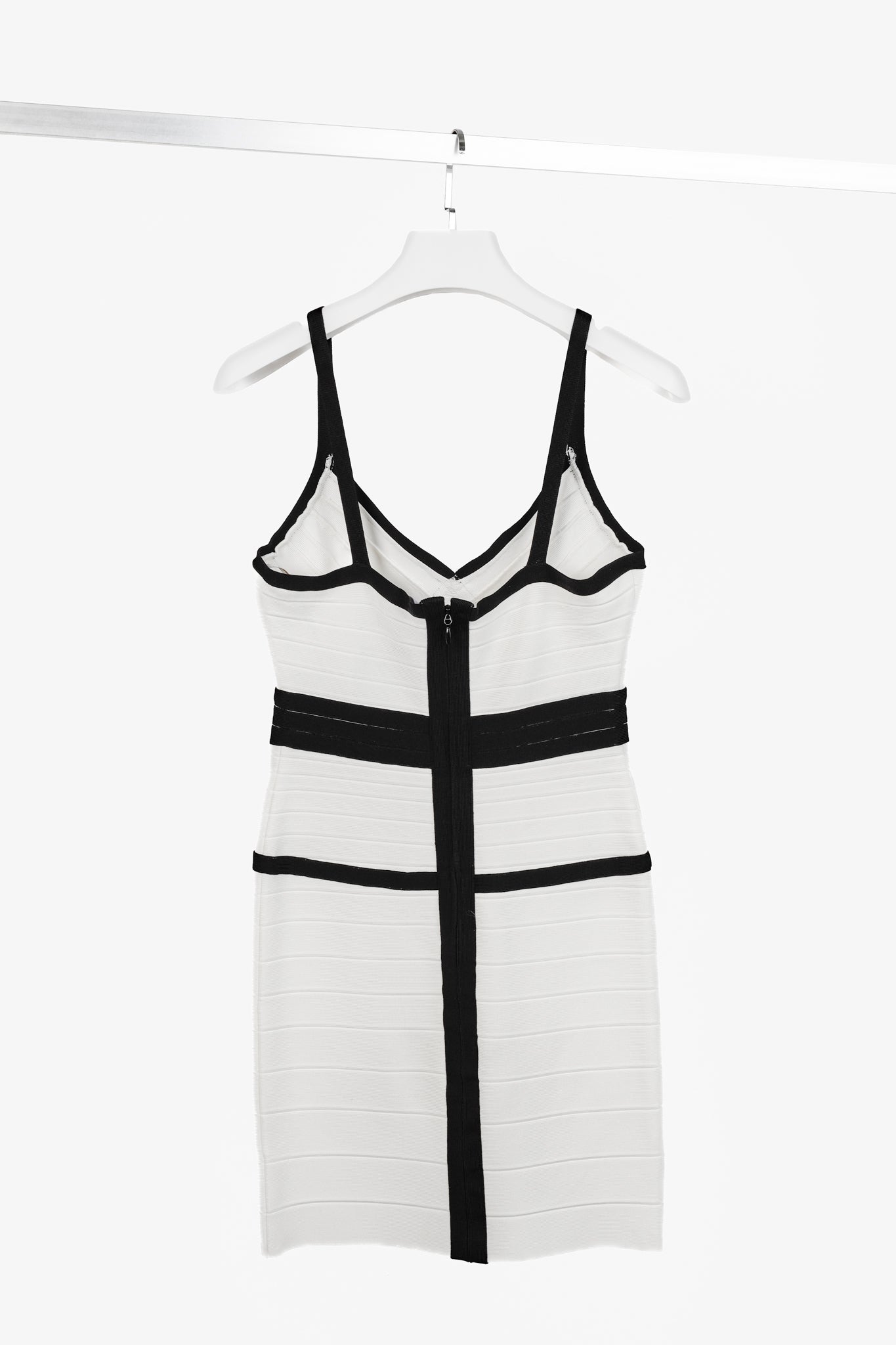 Herve Leger Capreace Alabaster Bandage Dress