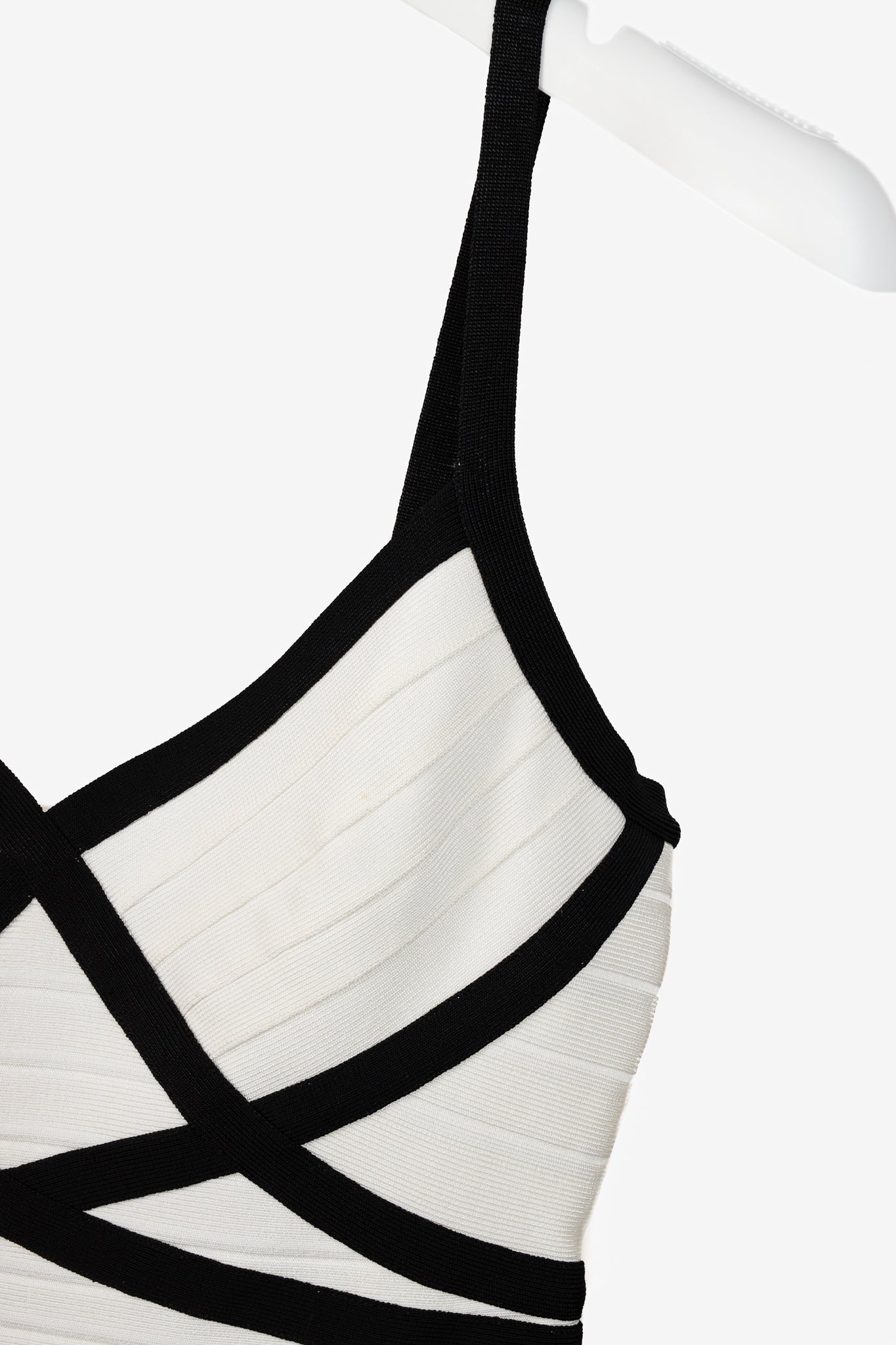 Herve Leger Capreace Alabaster Bandage Dress