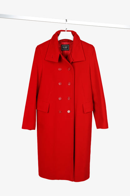 Hobbs Red Wool & Cashmere Blend Double-Breasted Coat