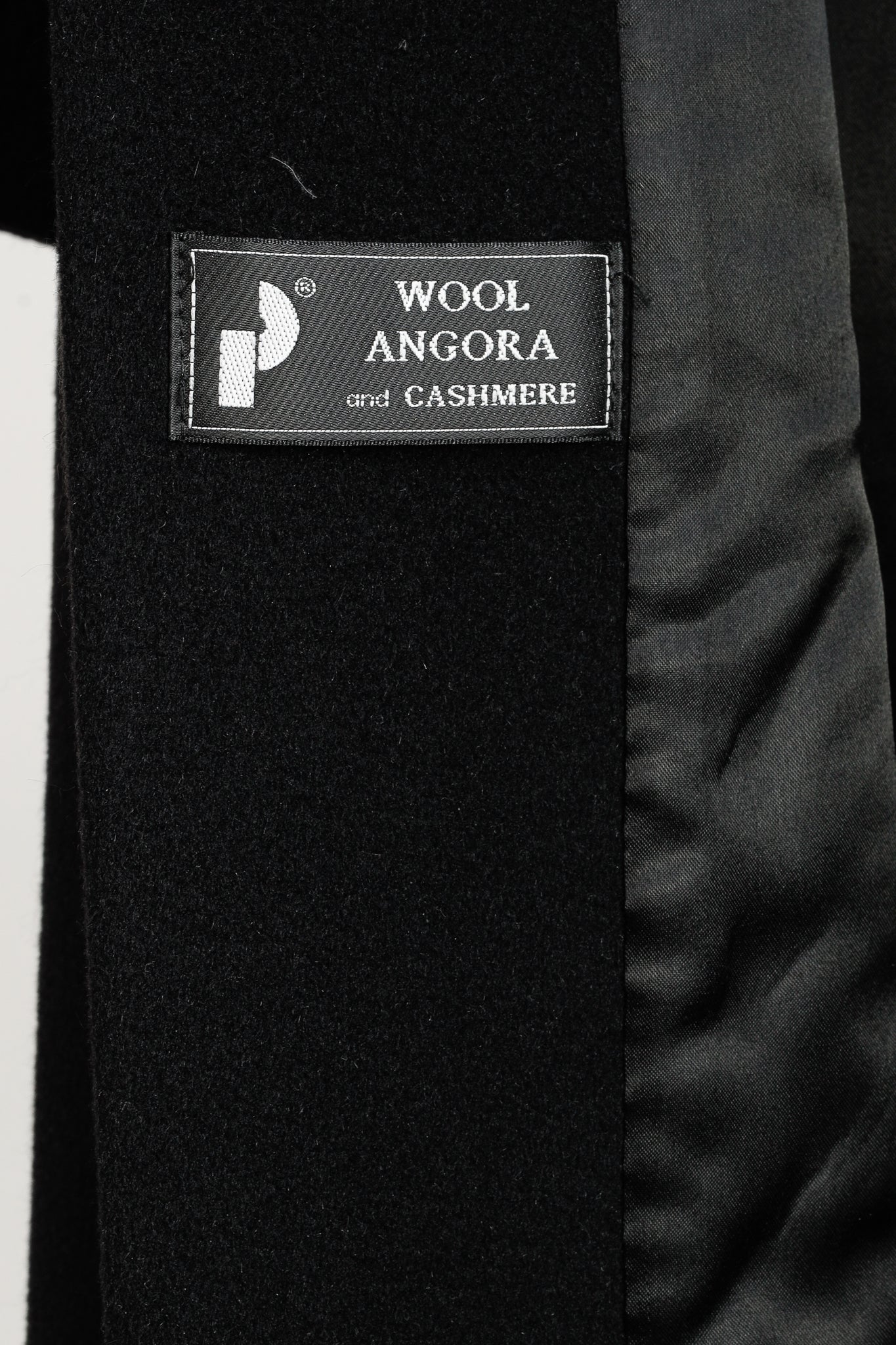Holt Renfrew Black Wool Fur-Collar Belted Maxi Coat