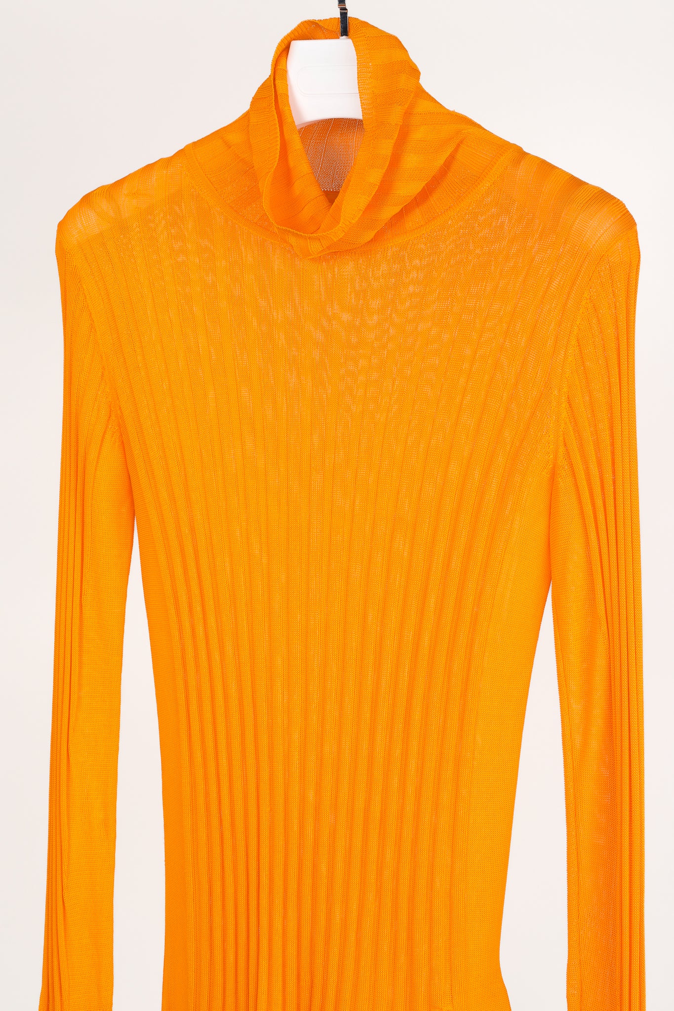 Hope Shape Orange Ribbed Turtleneck Sweater