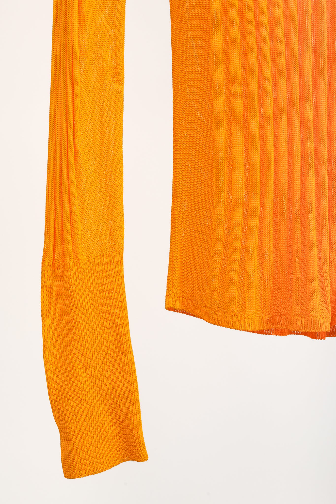 Hope Shape Orange Ribbed Turtleneck Sweater