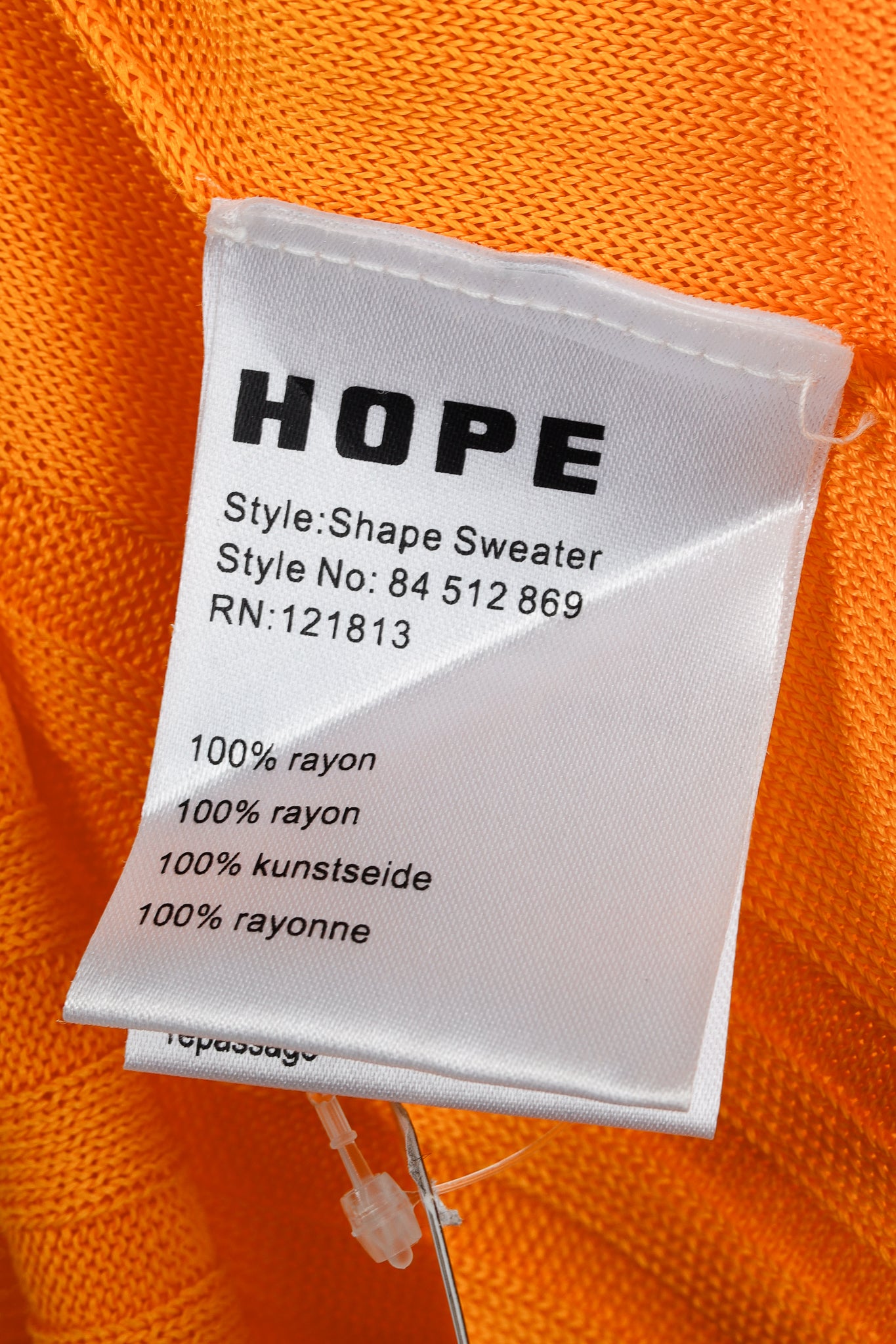 Hope Shape Orange Ribbed Turtleneck Sweater
