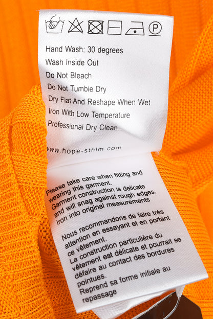 Hope Shape Orange Ribbed Turtleneck Sweater
