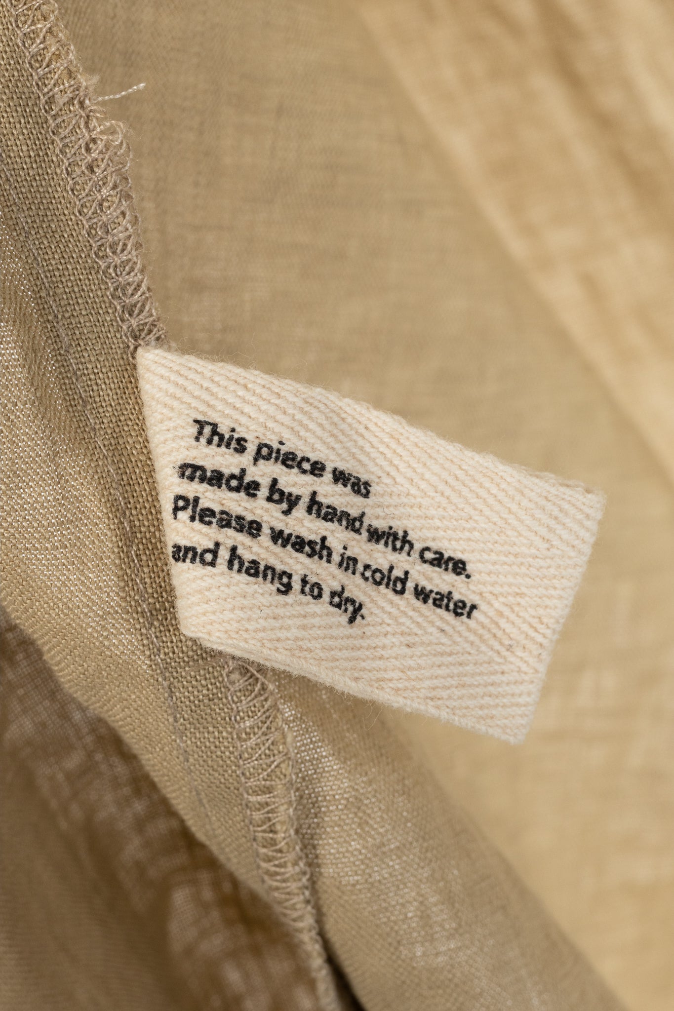 IN THE MIDDLE Ibiza Tan Linen Open-Front Hoodie Vest