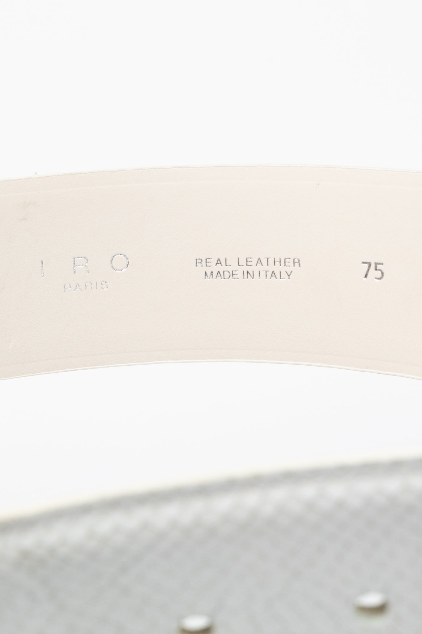 Iro Tulpa White Wide Snakeskin-Embossed Leather Western Buckle Belt