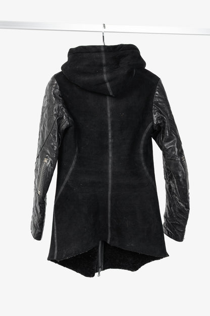 Isaac Sellam Experience Arnaqueuse Noir Hooded Shearling Coat