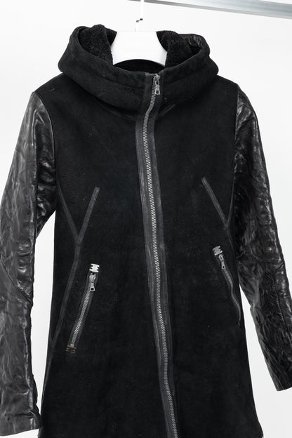 Isaac Sellam Experience Arnaqueuse Noir Hooded Shearling Coat