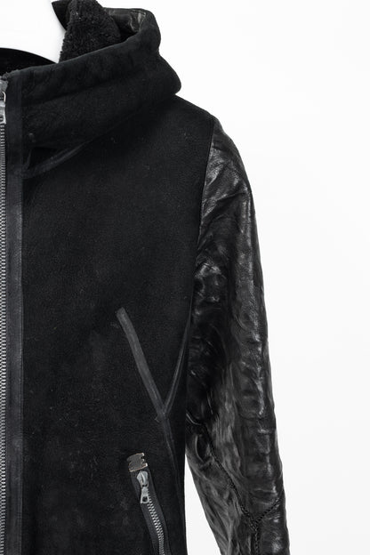 Isaac Sellam Experience Arnaqueuse Noir Hooded Shearling Coat