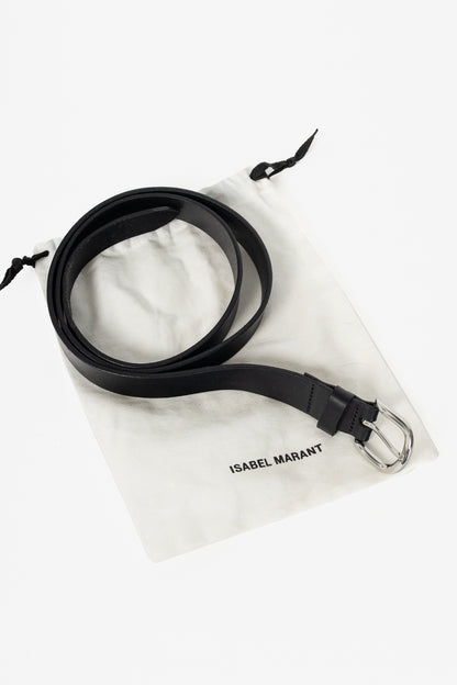 Isabel Marant Black Cowhide-Leather Belt