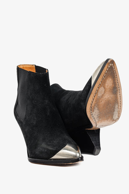 Isabel Marant Lemsey Black Suede Ankle Boots