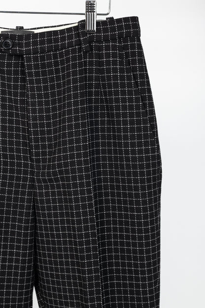 Isabel Marant Lola Black Checked Wool Cropped Trousers