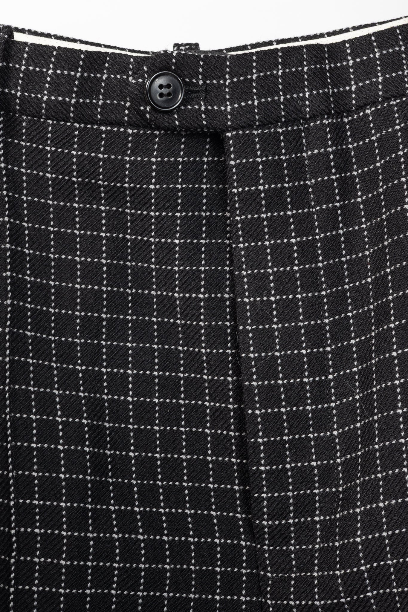 Isabel Marant Lola Black Checked Wool Cropped Trousers