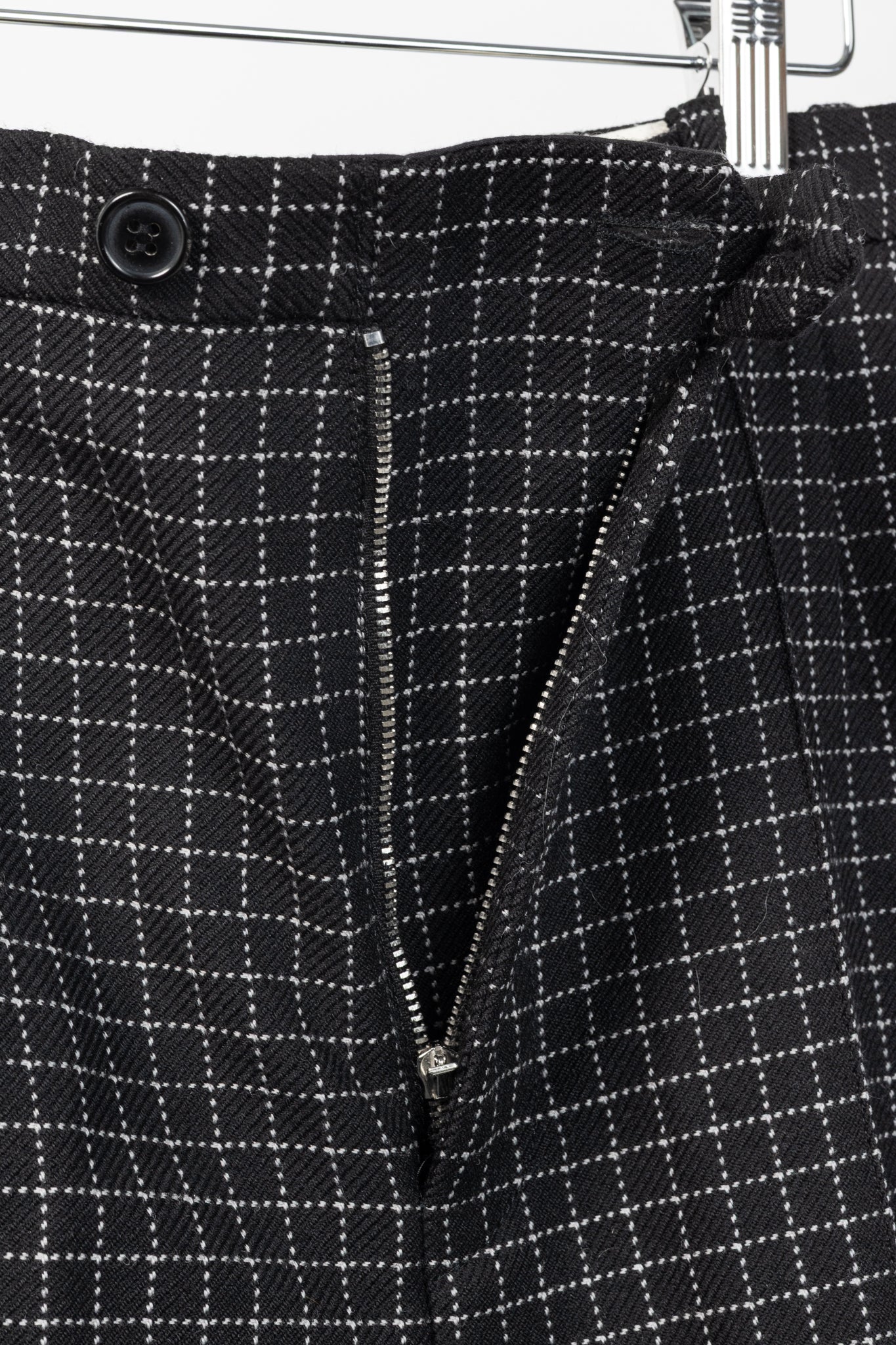 Isabel Marant Lola Black Checked Wool Cropped Trousers