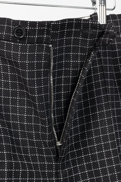 Isabel Marant Lola Black Checked Wool Cropped Trousers