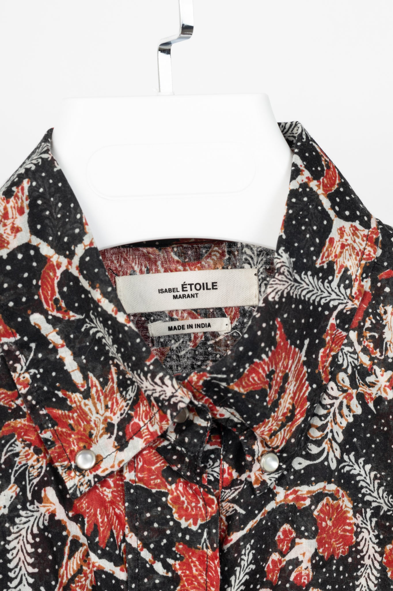 Isabel Marant Etoile Eliane Black Dotted-Floral Cotton Voile Dress