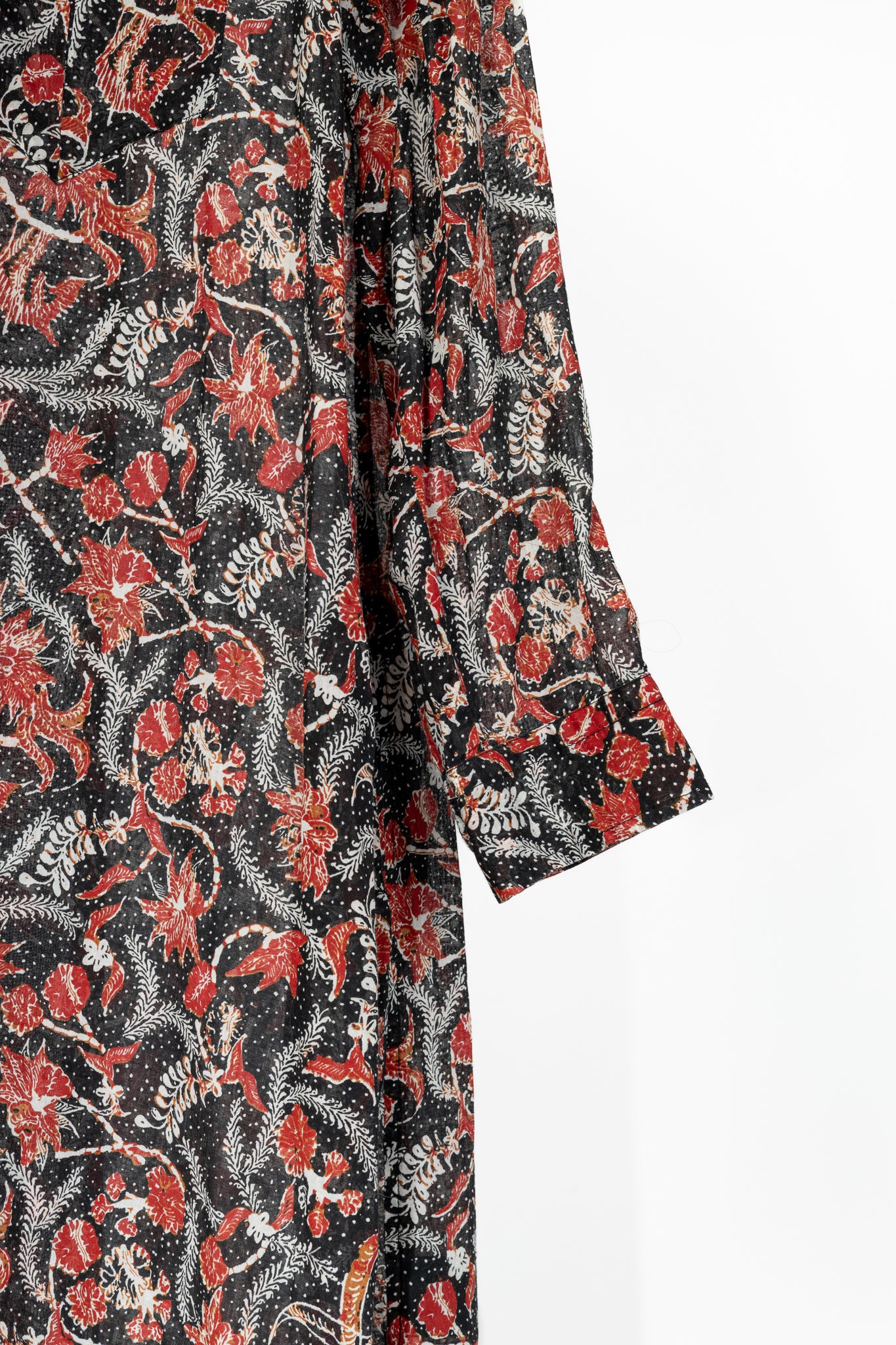 Isabel Marant Etoile Eliane Black Dotted-Floral Cotton Voile Dress