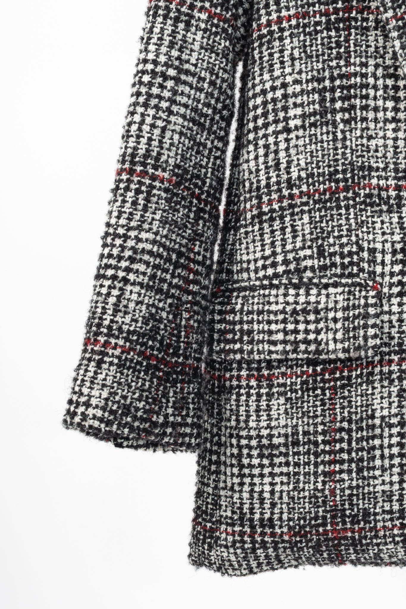 Isabel Marant Etoile Ice Black & Ecru Plaid Wool Tweed Blazer