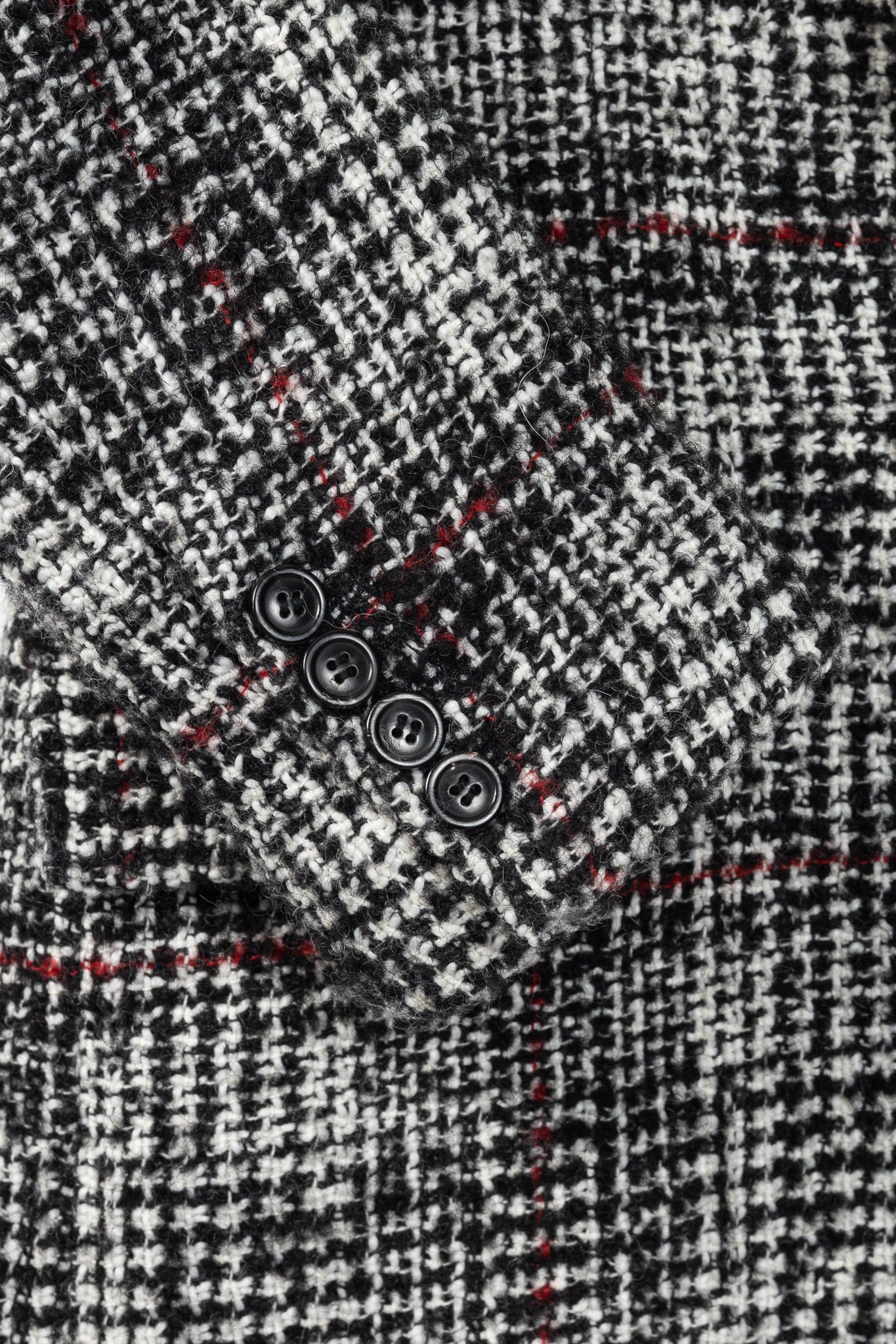 Isabel Marant Etoile Ice Black & Ecru Plaid Wool Tweed Blazer
