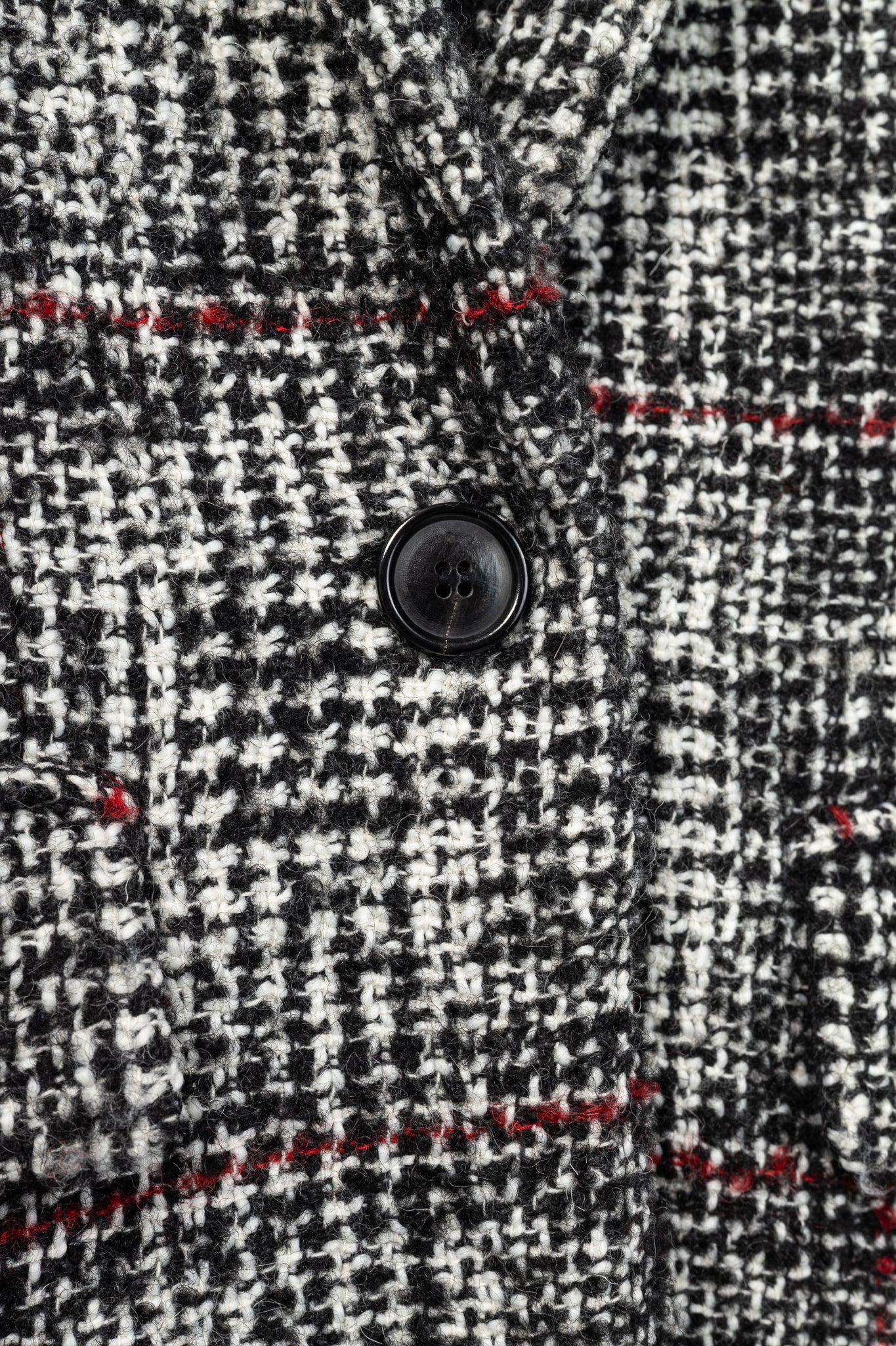 Isabel Marant Etoile Ice Black & Ecru Plaid Wool Tweed Blazer