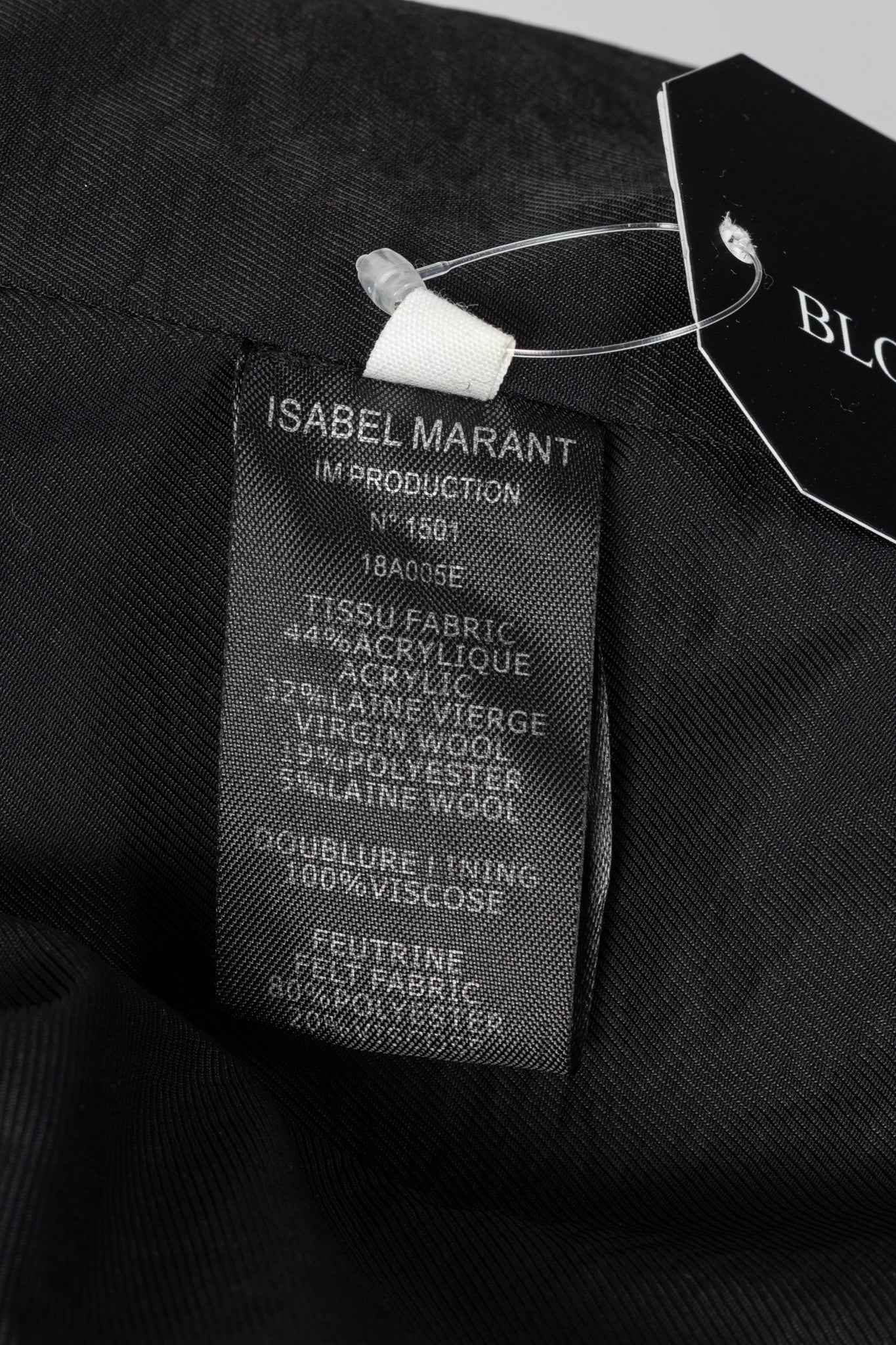 Isabel Marant Etoile Ice Black & Ecru Plaid Wool Tweed Blazer